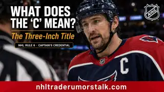 What does the C on a hockey jersey mean: NHL Rule 6 captain explainer with the 3-inch letter on the sweater front