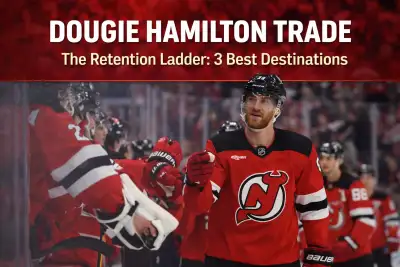 Dougie Hamilton skating in his New Jersey Devils uniform during the 2025-26 NHL season as trade rumors swirl around the $9 million defenseman